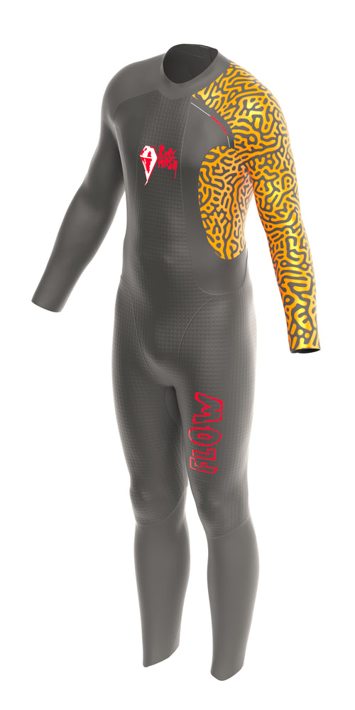 The Ruby Fresh Flow Wetsuit - Male. Orange and White